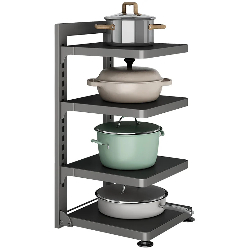 Topfregal, mehrstöckig, Gunmetal, faltbar