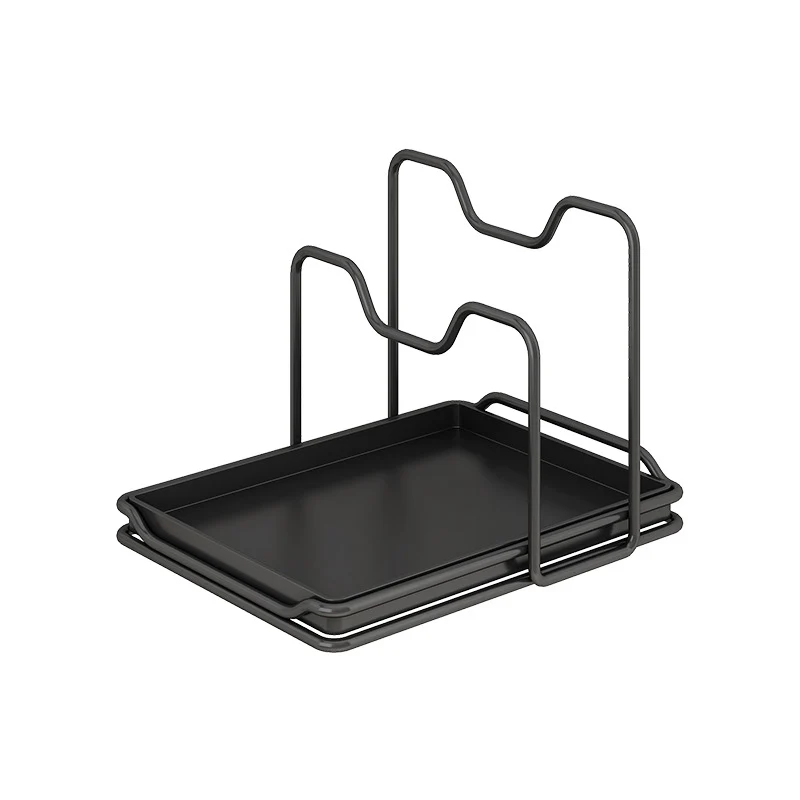 Topfdeckelständer aus Edelstahl, mehrschichtig