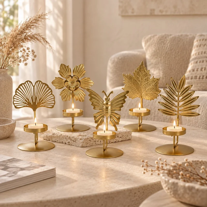Leaf-shaped Candle Holder