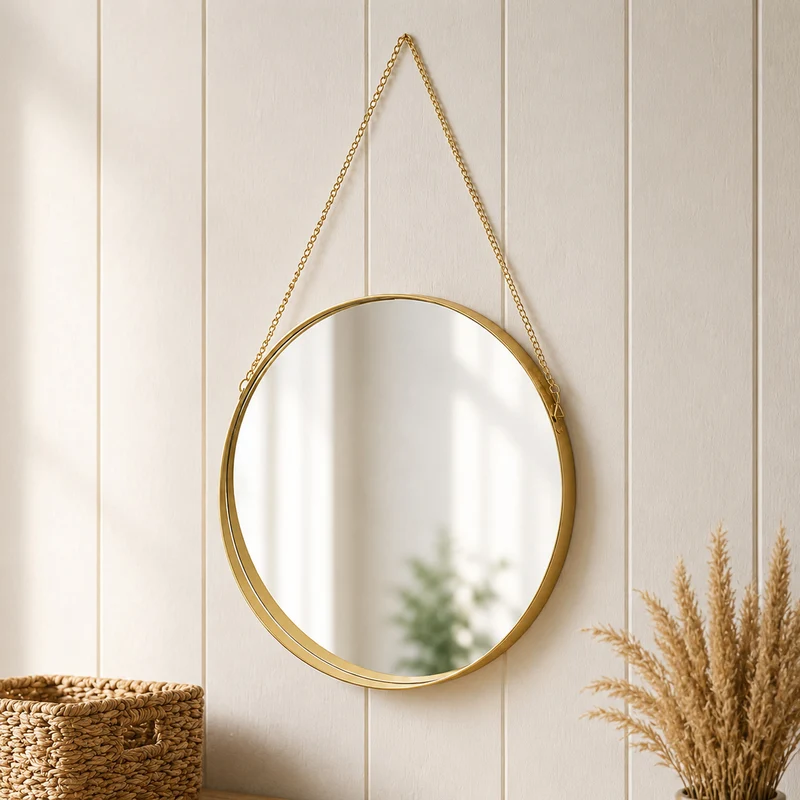 Hanging Round Wall Mirror