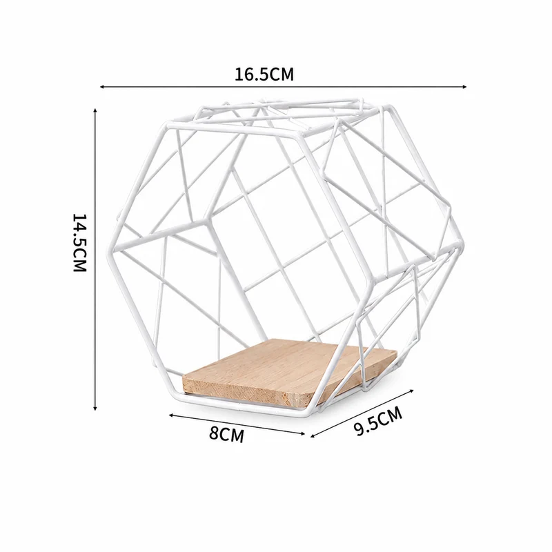 Geometric Wire Shelf Organizer