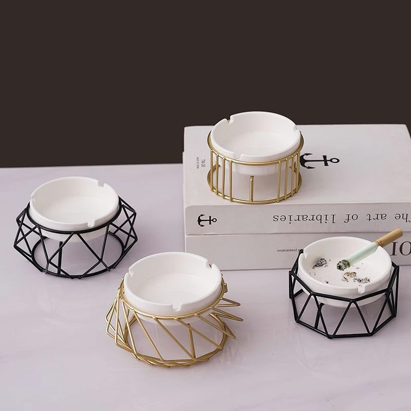 Geometric Wire Ashtray Holder