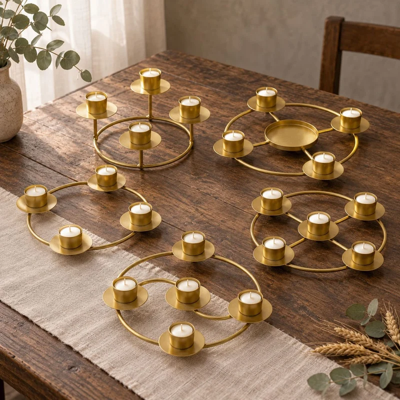 Geometric Multi-Candle Holder