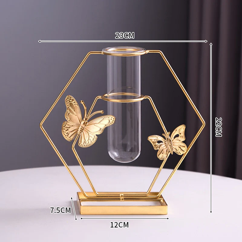 Decorative Butterfly Glass Test Tube Vase Holder