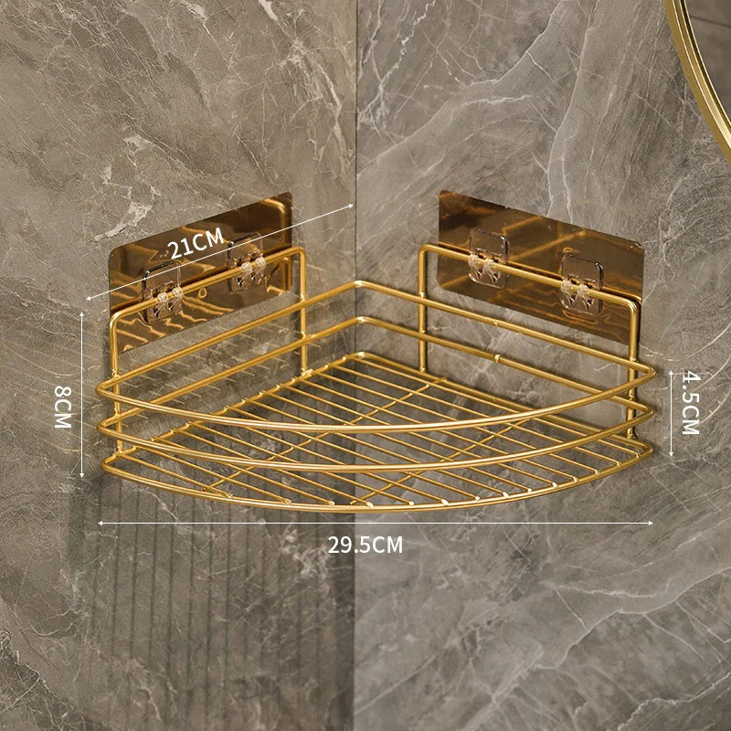 Corner shower storage basket