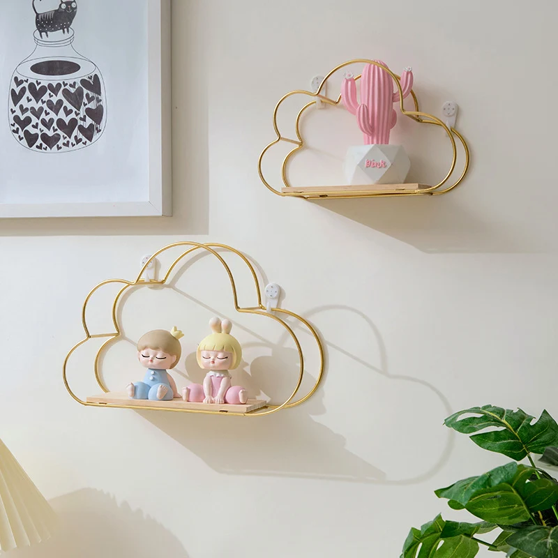 Cloud-Shaped Decorative Wall Shelf