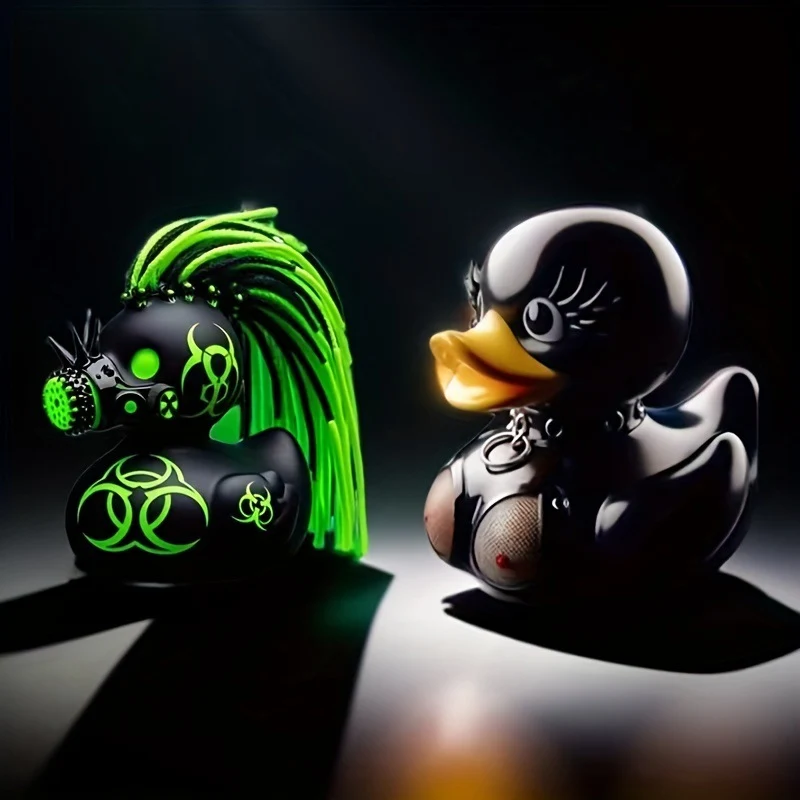 Deko Gummiente mit Mohawk Karnz