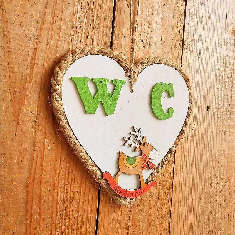 Heart-shaped Wooden Welcome Sign
