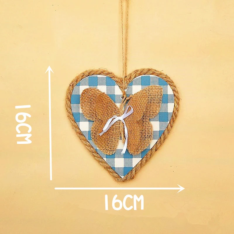 Heart-Shaped Decorative Wall Decor with Butterfly Motif