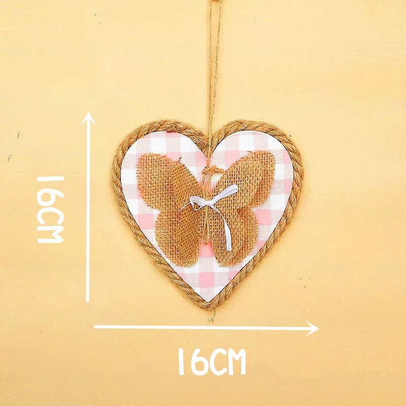 Heart-Shaped Decorative Wall Decor with Butterfly Motif