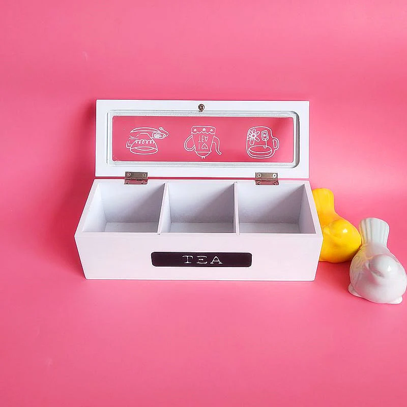 Elegant Wooden Tea Storage Box