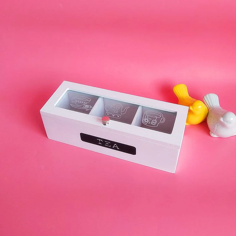 Elegant Wooden Tea Storage Box