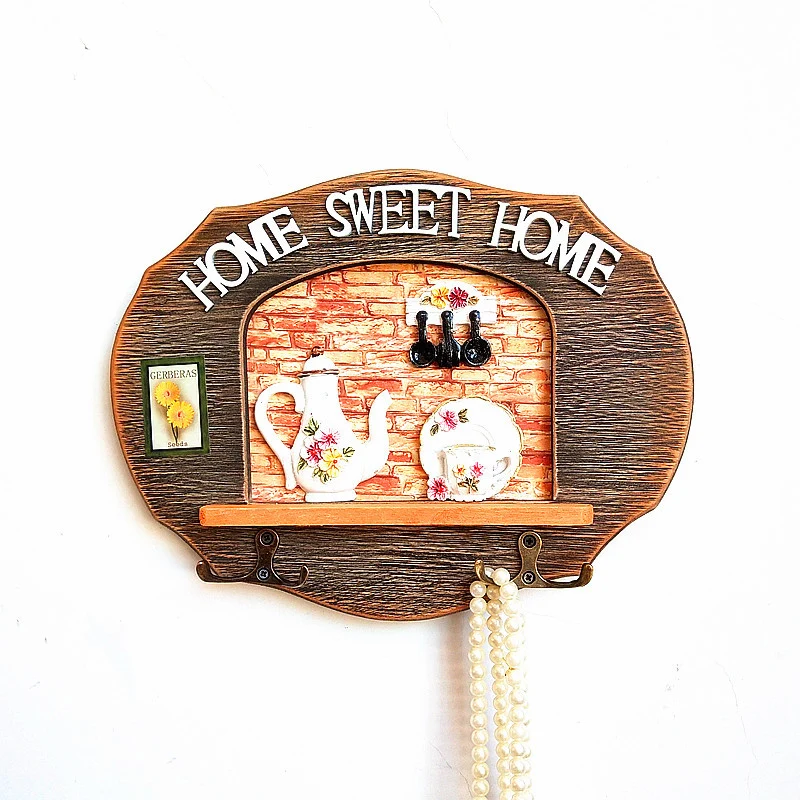 Decorative Wall Hook Organizing Shelf