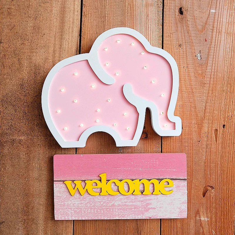 Decorative LED Elephant Wall Lamp