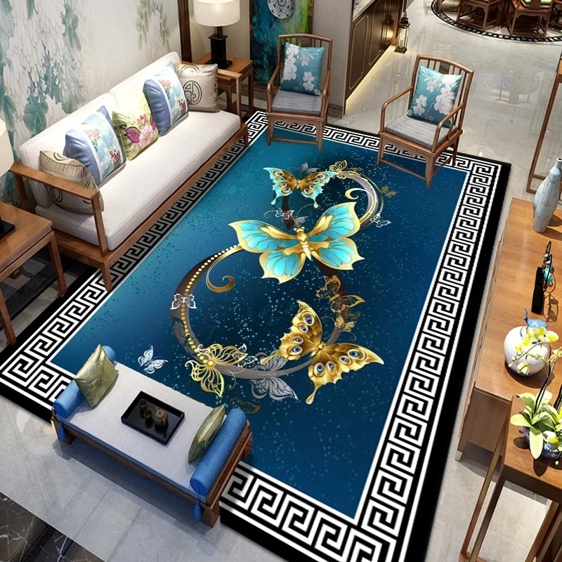 Vintage-inspired geometric pattern rug