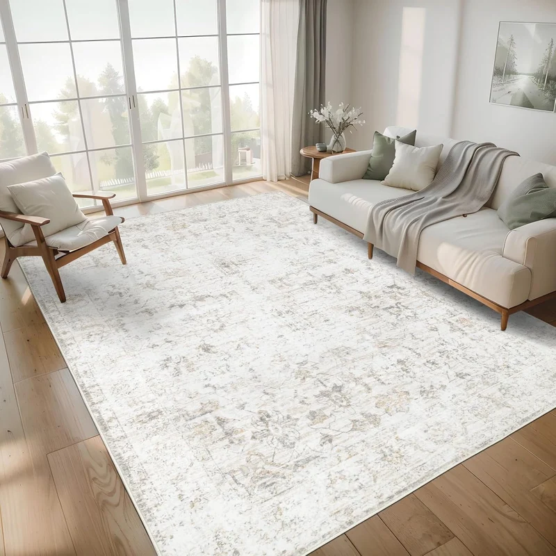 Vintage-inspired geometric rug