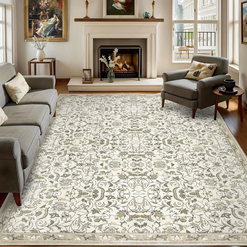 Vintage-inspired geometric rug