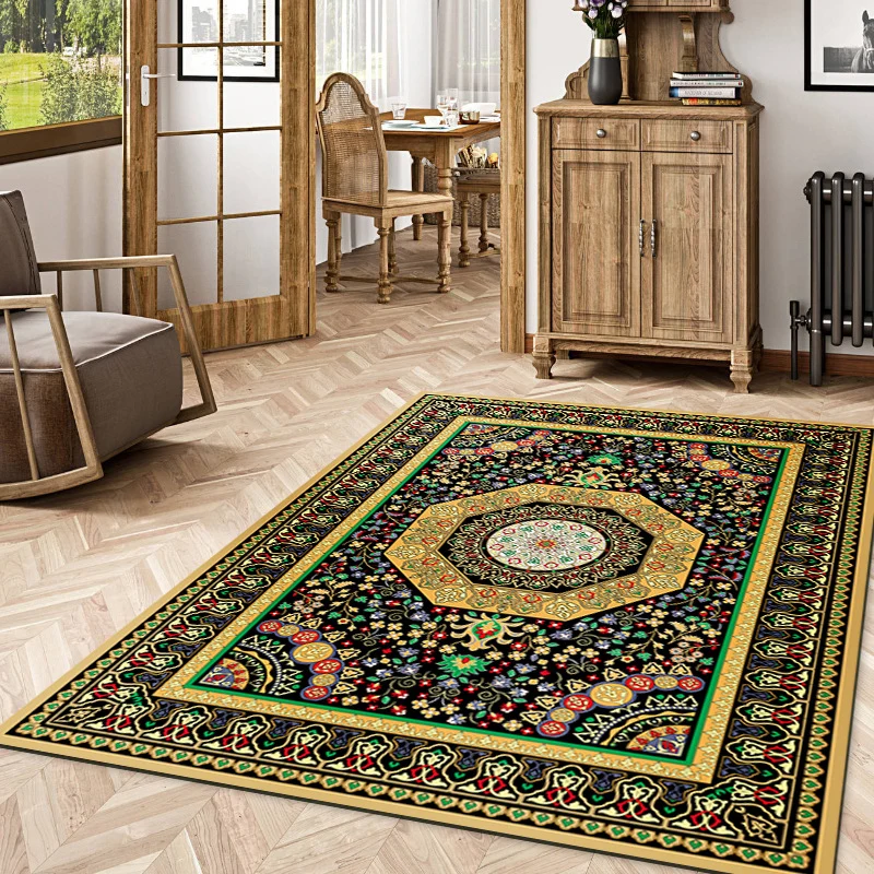 Vintage-inspired geometric rug