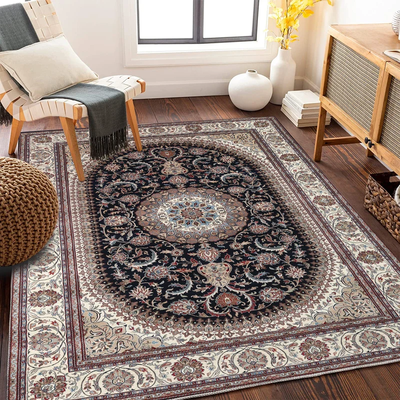 Vintage-inspired Floral Carpet