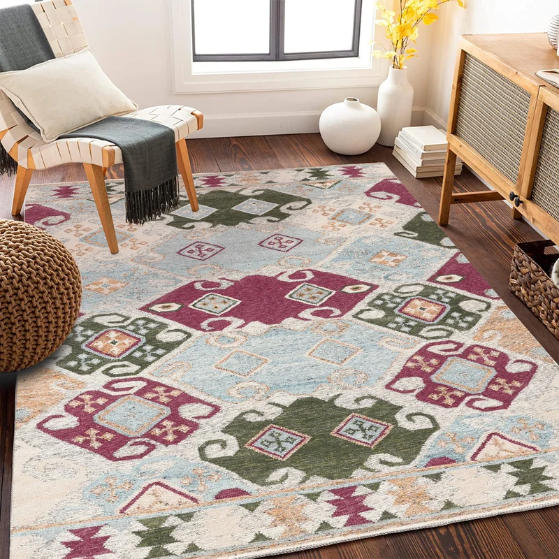 Vintage-inspired Floral Carpet