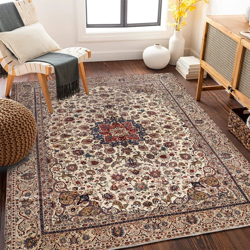 Vintage-inspired Floral Carpet
