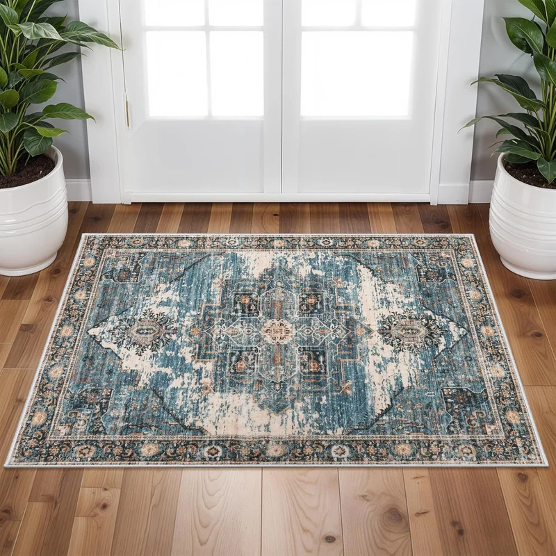 Vintage-inspired Bohemian rug