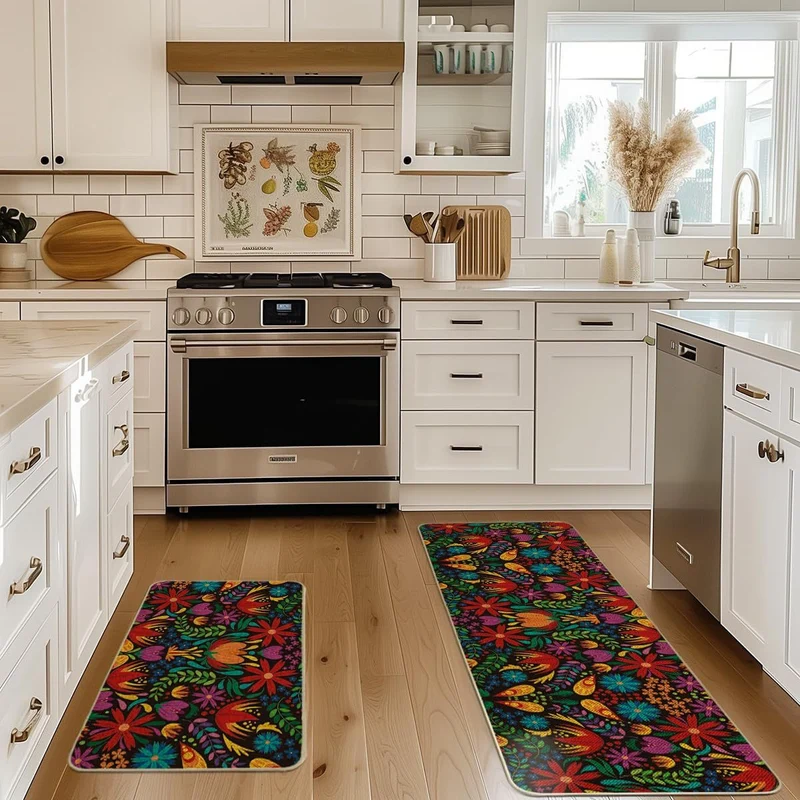Vibrant Day of the Dead Decorative Rug