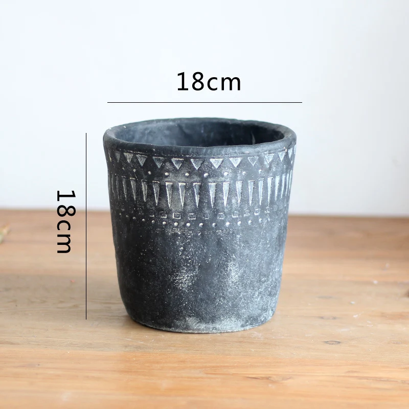 Eleganter Dekorationsübertopf aus hochwertigem Beton Karnz