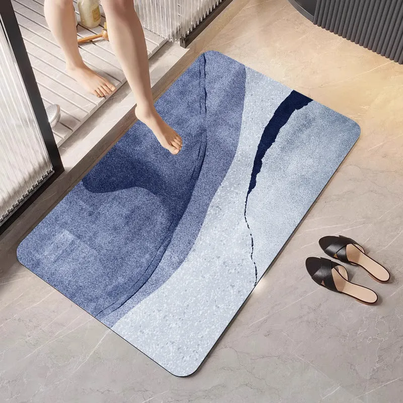 Soft Plush Abstract Bath Mat