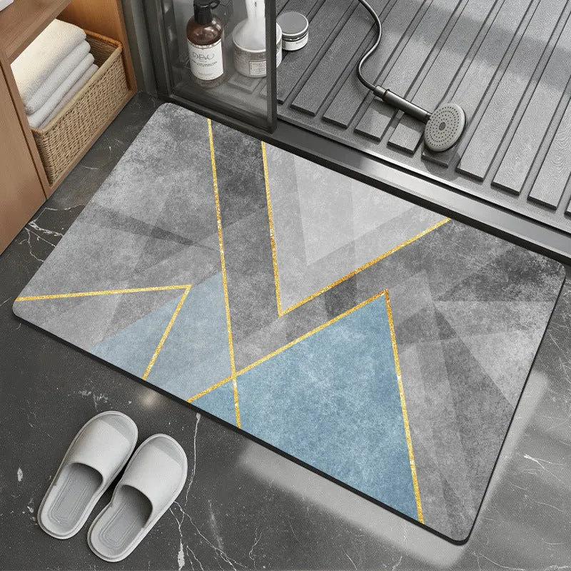 Soft Plush Abstract Bath Mat