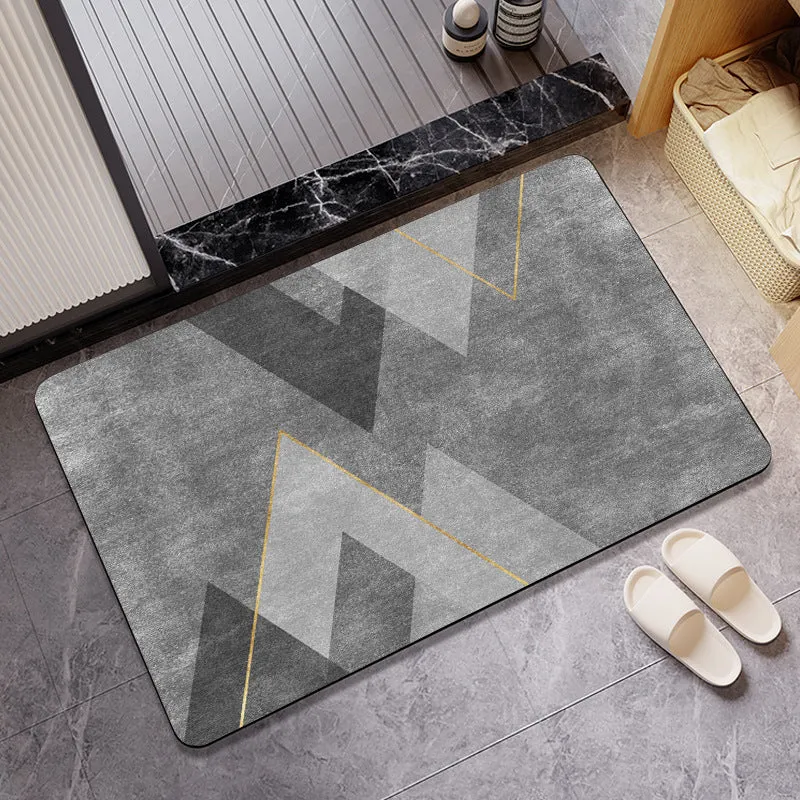 Soft Plush Abstract Bath Mat