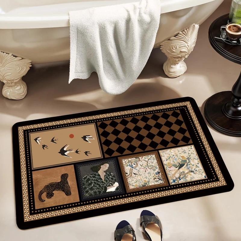 Soft Plush Abstract Bath Mat