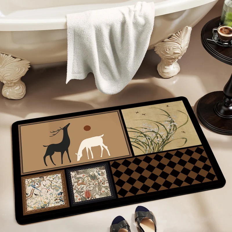 Soft Plush Abstract Bath Mat