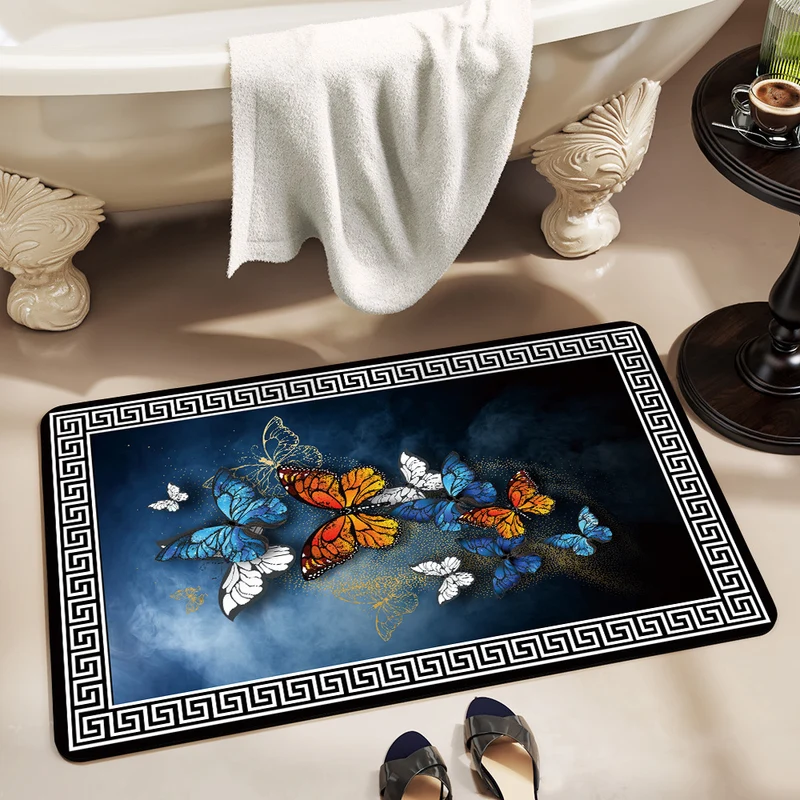Soft Plush Abstract Bath Mat