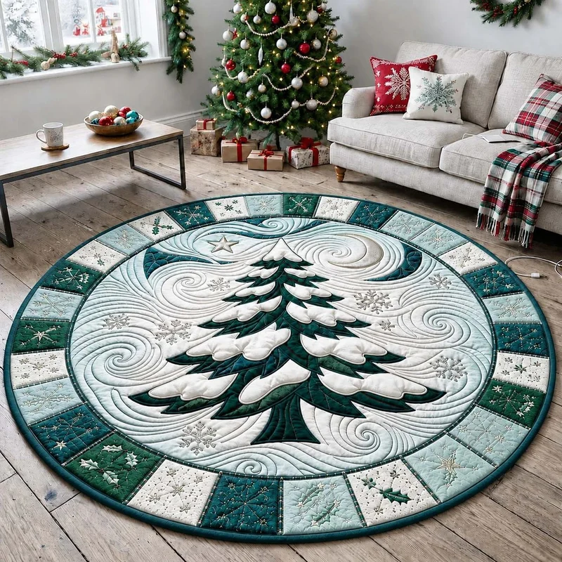 Round Christmas Tree Carpet