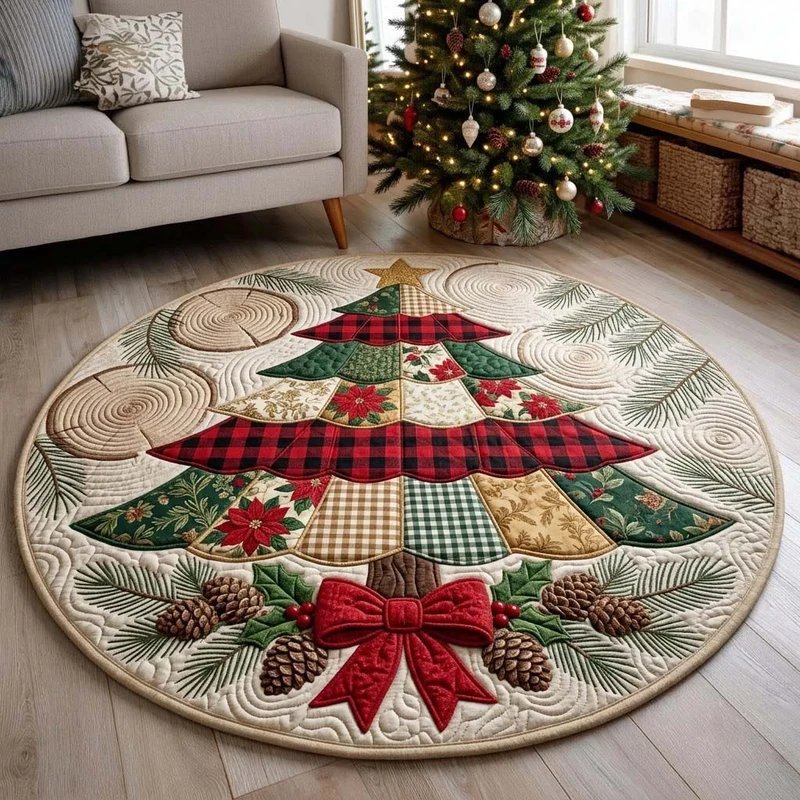 Round Christmas Tree Carpet