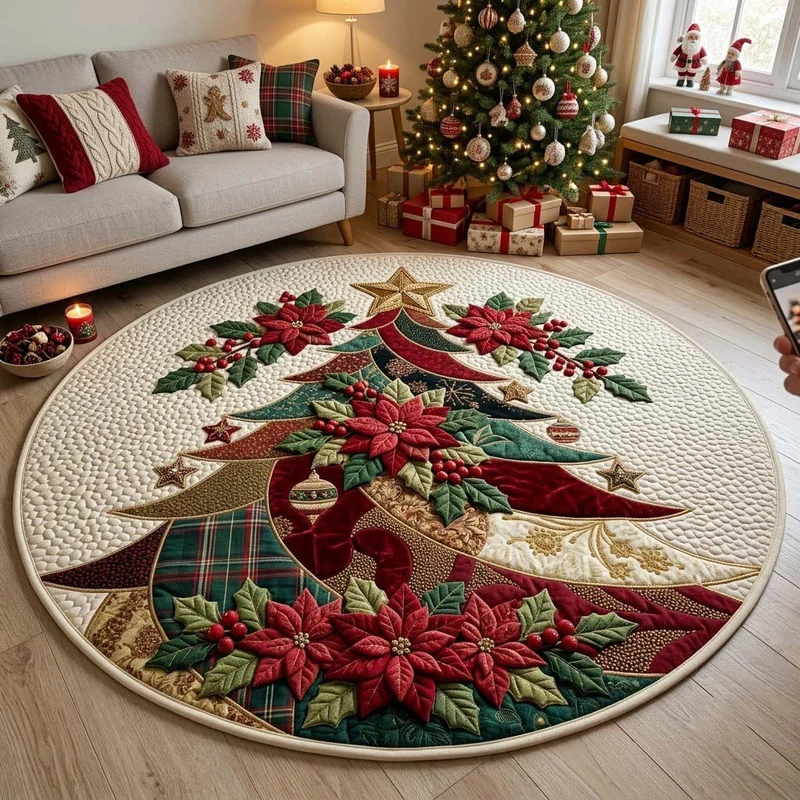 Round Christmas Tree Carpet