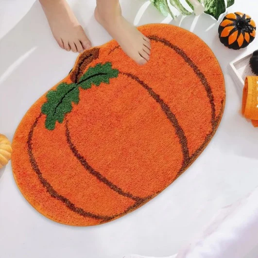 Pumpkin Theme Bath Mat
