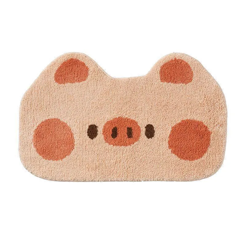 Plush Smiley Face Bath Mat