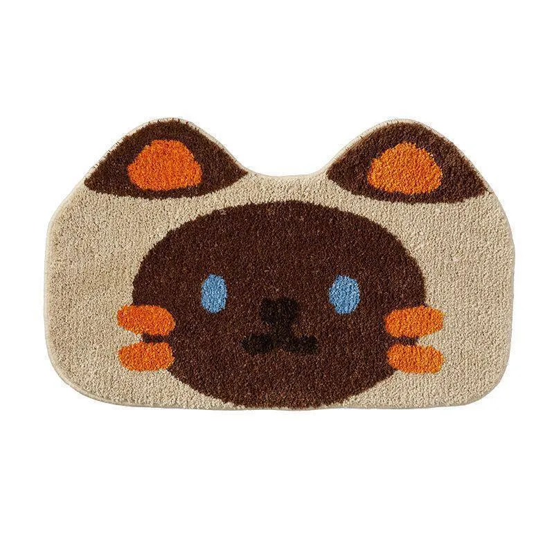Plush Smiley Face Bath Mat