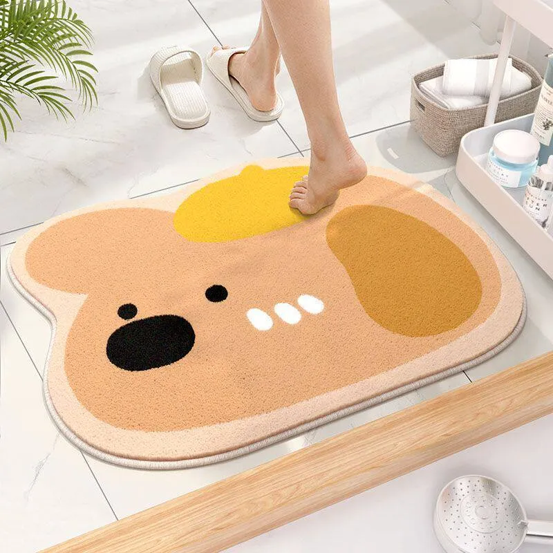 Plush Smiley Face Bath Mat