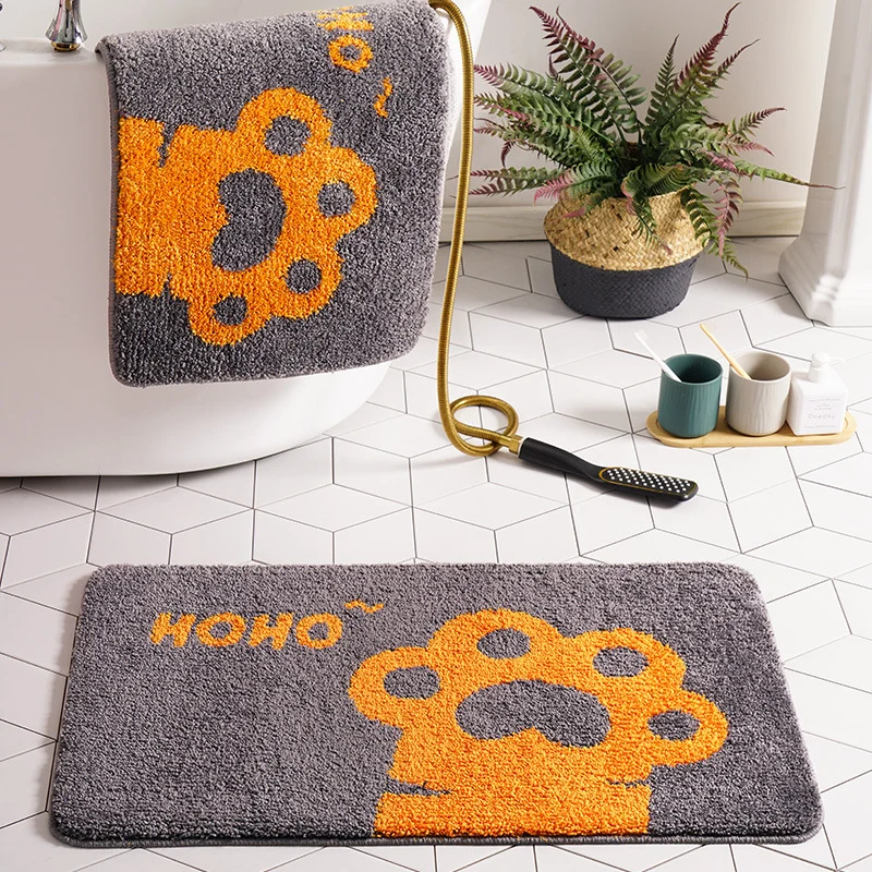 Plush Diamond Pattern Bath Mat