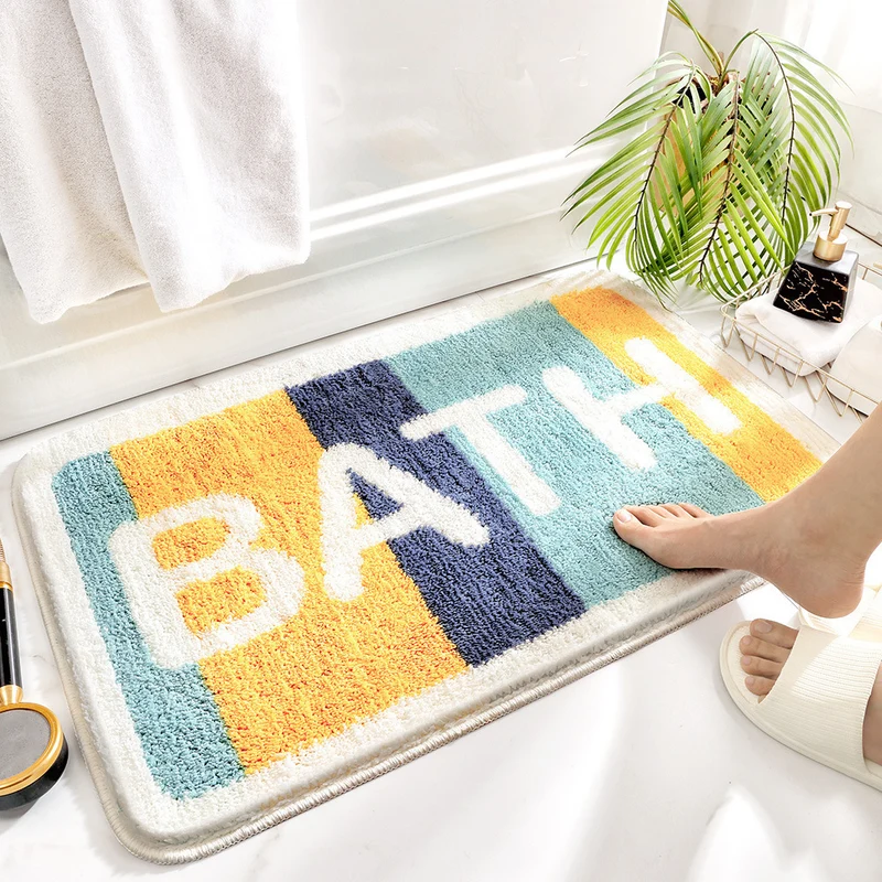 Plush Cat Theme Bath Mat