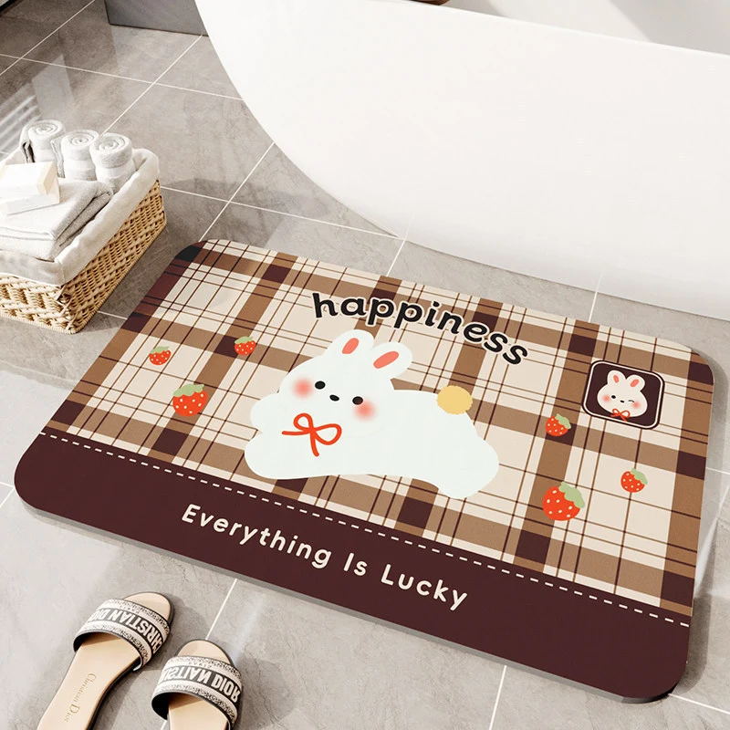 Plush Cartoon Rabbit Bath Mat