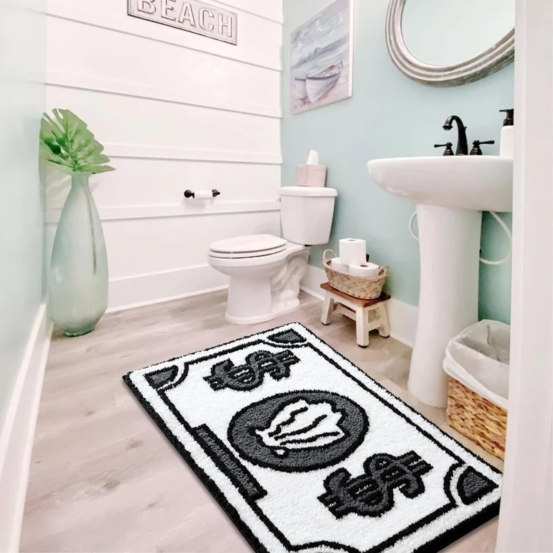 Plush Bathroom Floor Mat