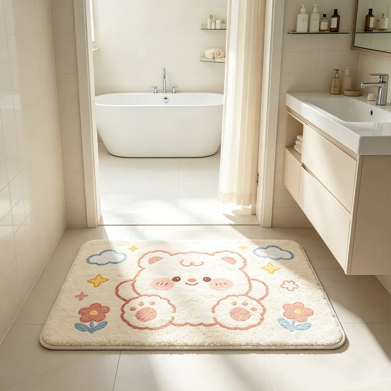 Playful Elephant Bath Mat