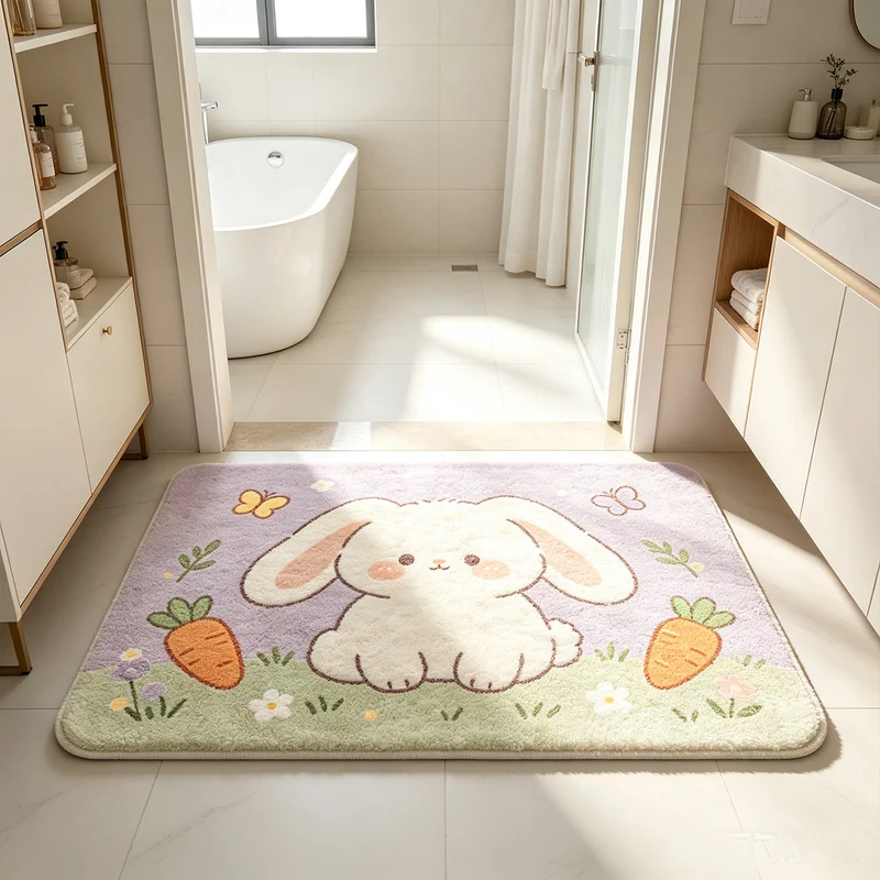 Playful Elephant Bath Mat