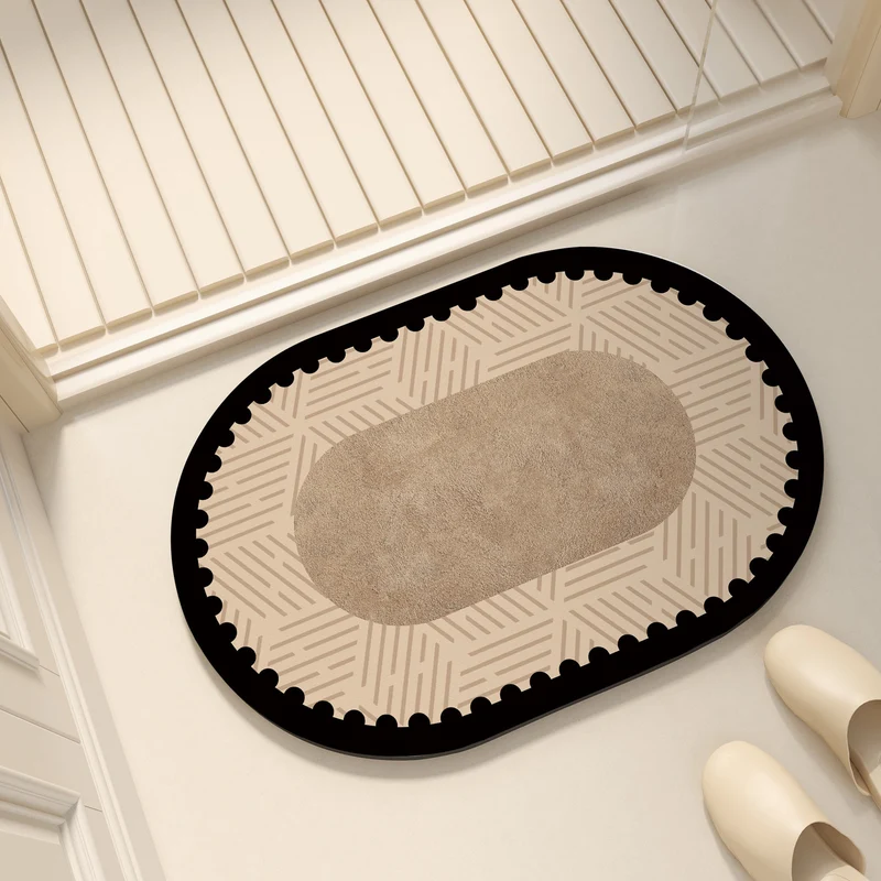 Playful dog-themed bath mat