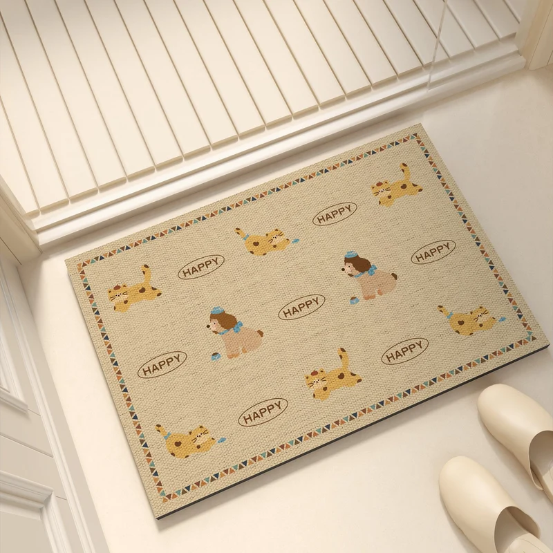 Playful dog-themed bath mat
