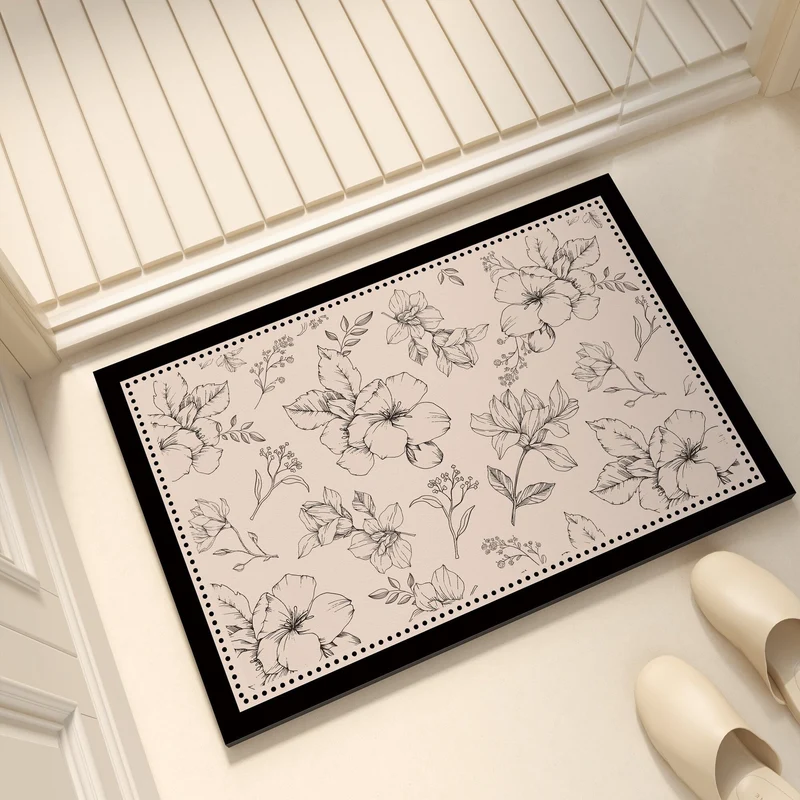 Playful dog-themed bath mat
